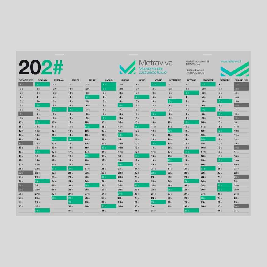 Calendari rigidi da parete