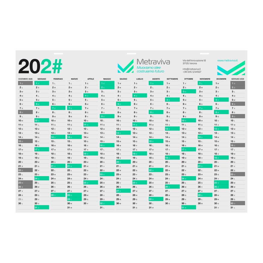 Calendari rigidi da parete