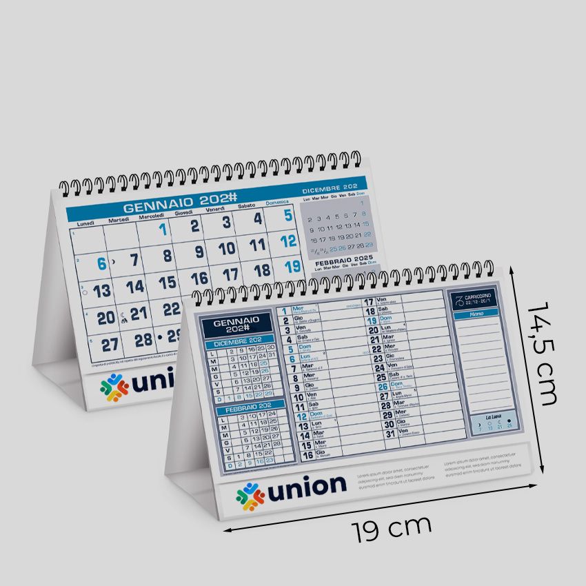 Calendario da tavolo 19x14,5 - 13 fogli (26 facciate)