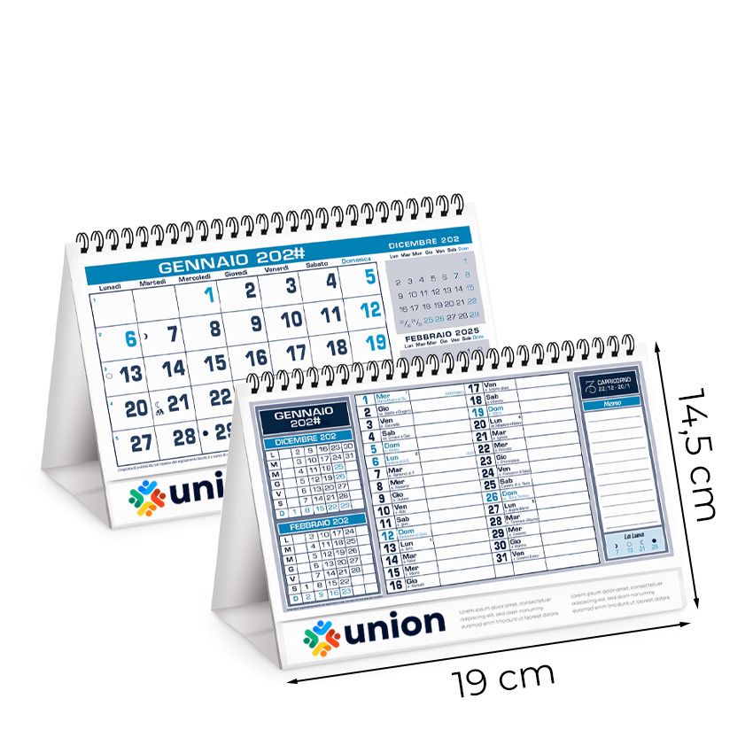 Calendario da tavolo 19x14,5 - 13 fogli (26 facciate)