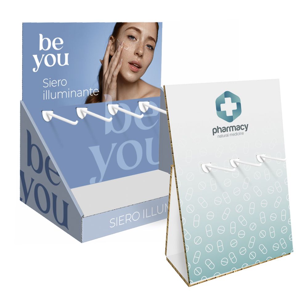 Espositori da banco con ganci broches