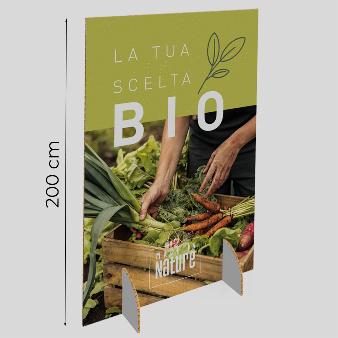 Pannello in cartone alveolare con supporto Tree L