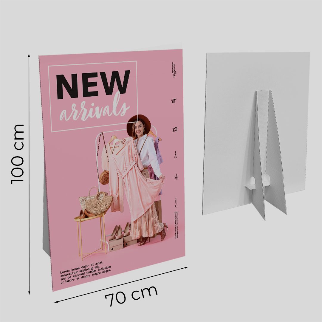 Cartello vetrina in cartone Eolo 70x100 cm