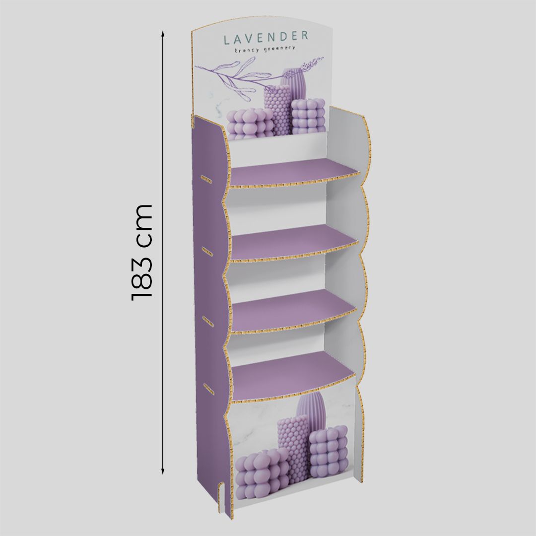 Espositore da terra con 4 ripiani Bubble