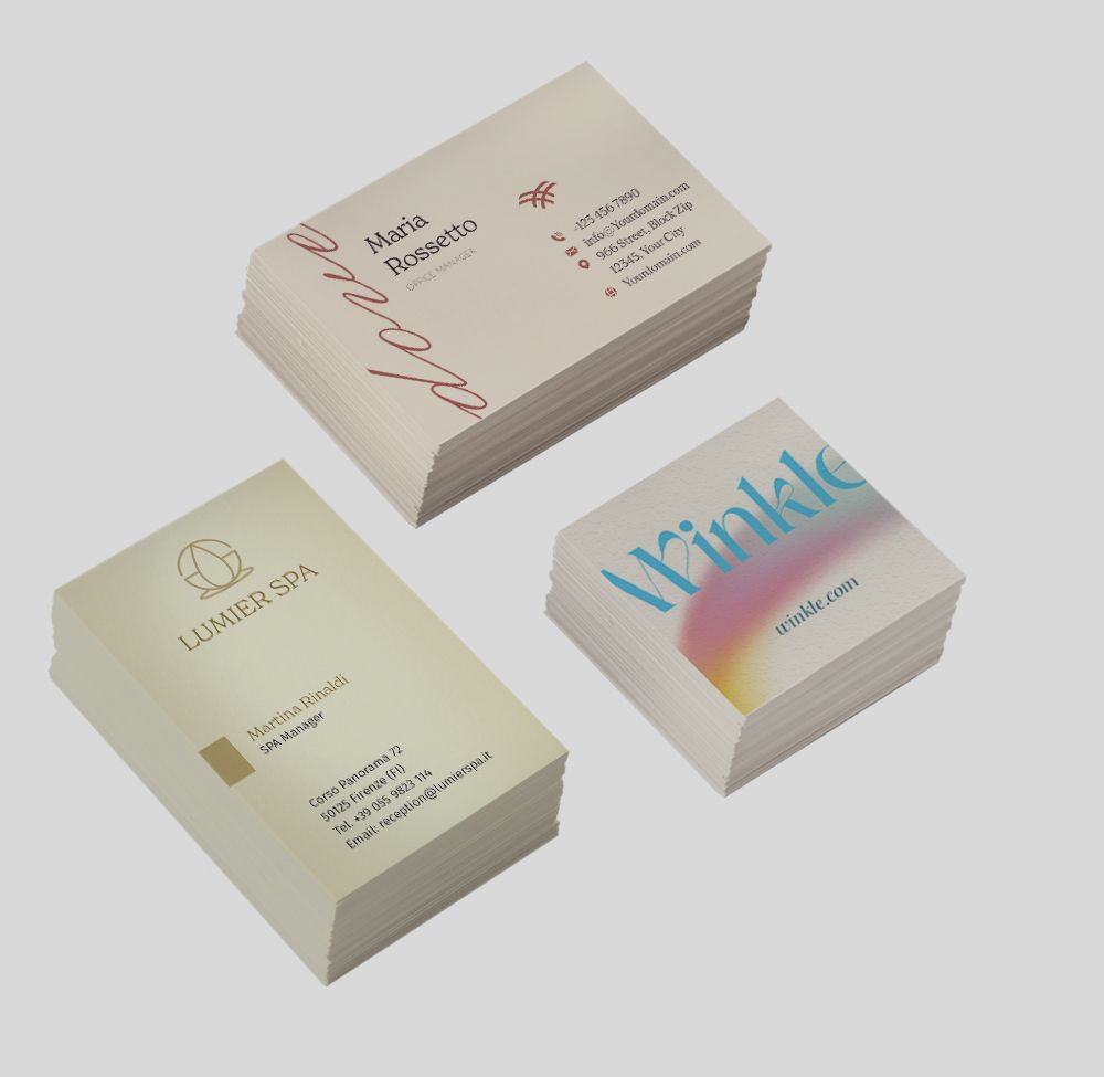 Biglietti da visita su carte speciali