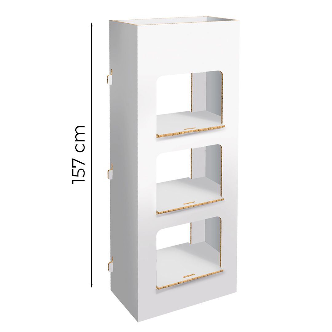 Espositore da terra con 3 ripiani Temple