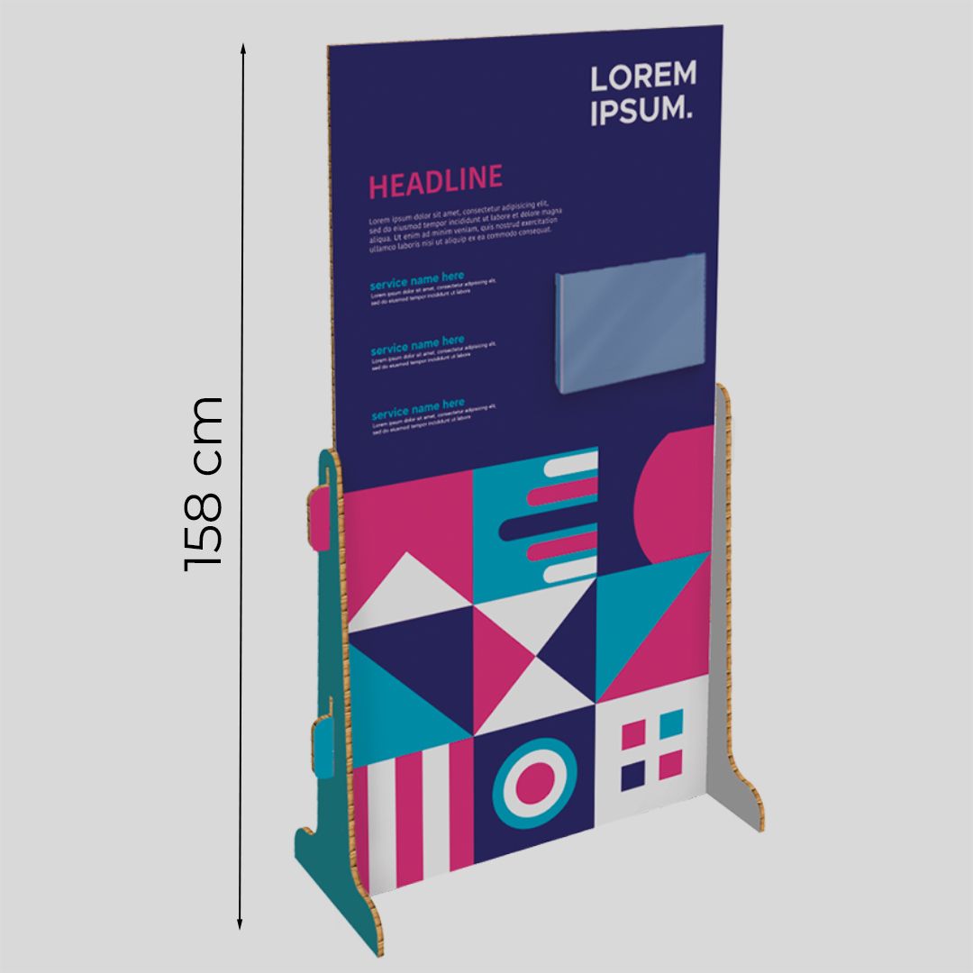 Pannello in cartone alveolare con supporto Stout M