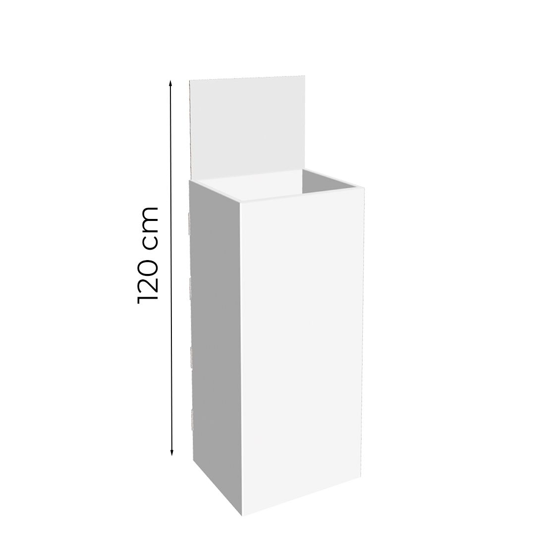Espositore da terra con vasca contenitore Box S