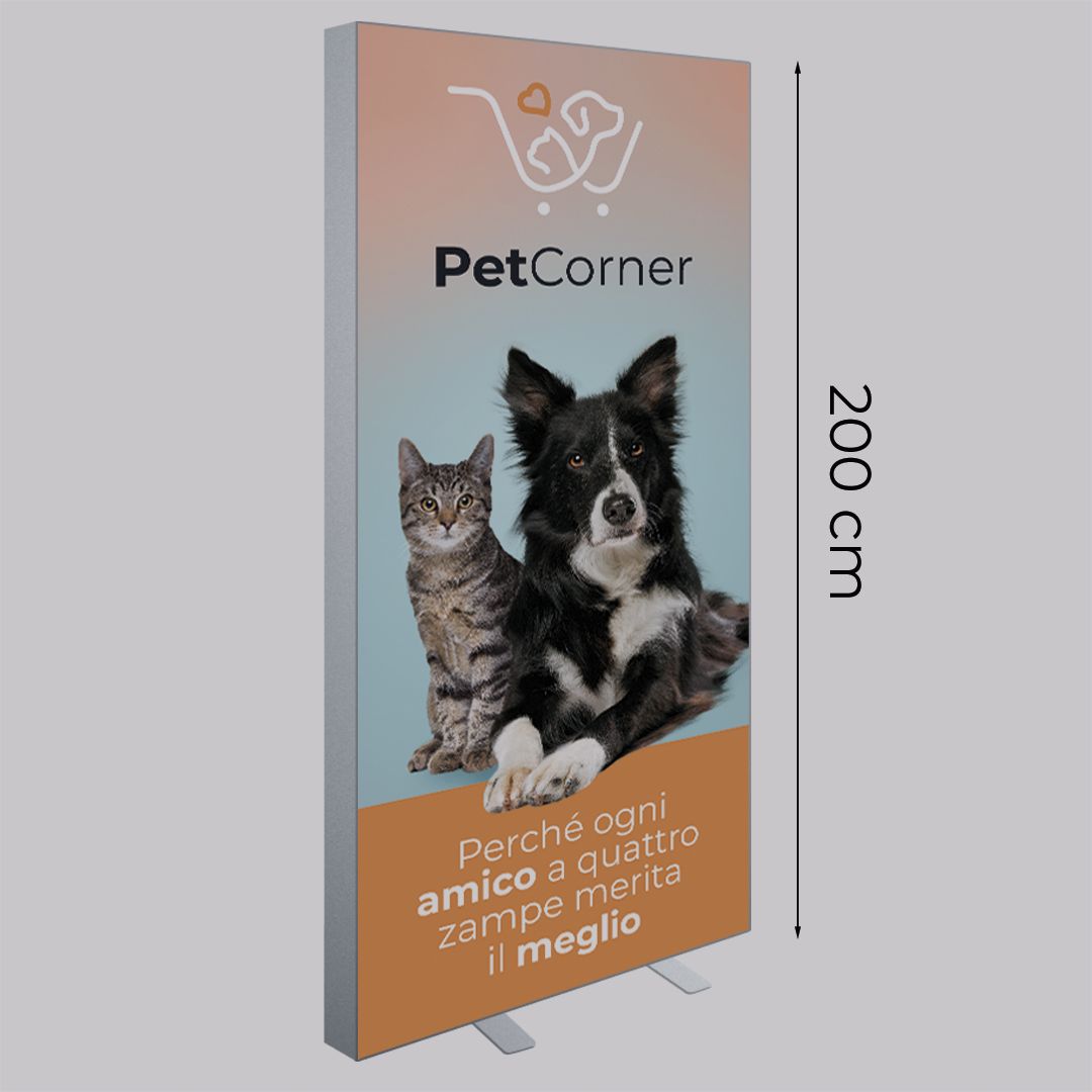 Totem luminoso bifacciale Lux 100xh200 cm