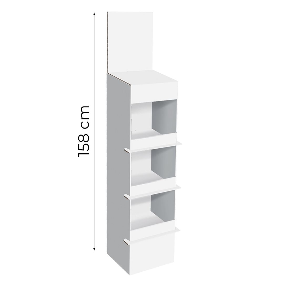 Espositore da terra con 3 ripiani Stack M
