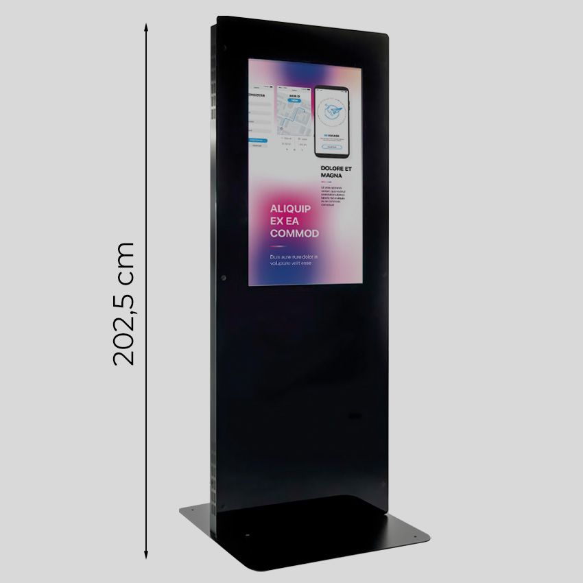 Totem multimediale da terra personalizzabile per interno Tokyo 43