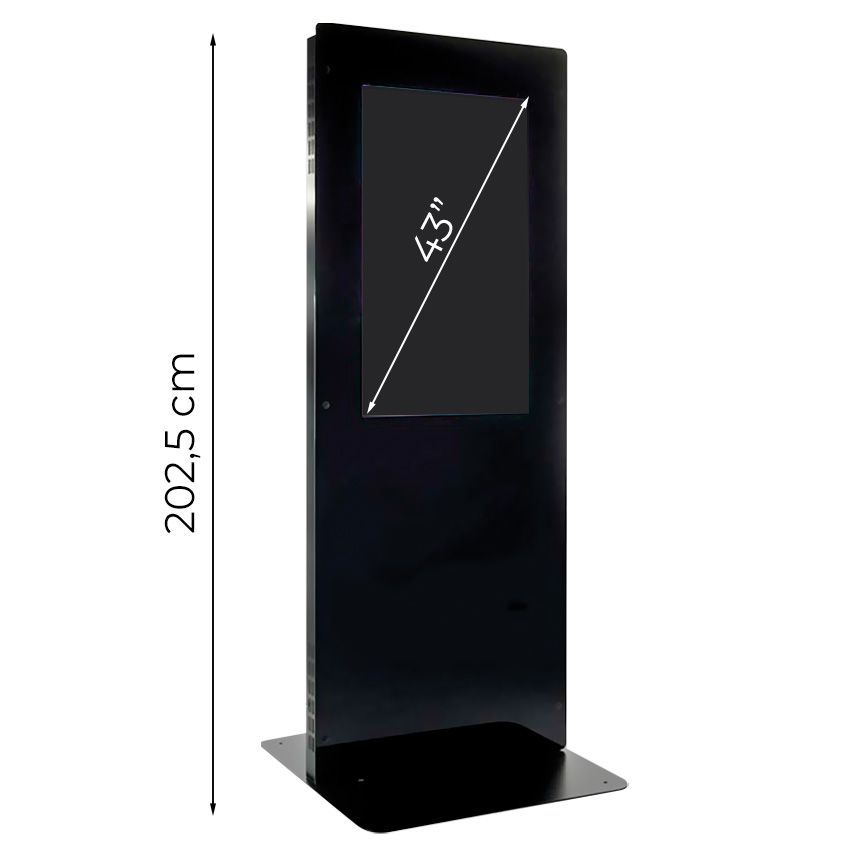 Totem multimediale da terra personalizzabile per interno Tokyo 43