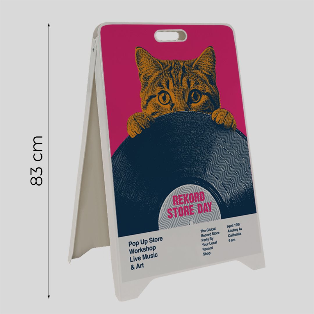 Cavalletto bifacciale con adesivo