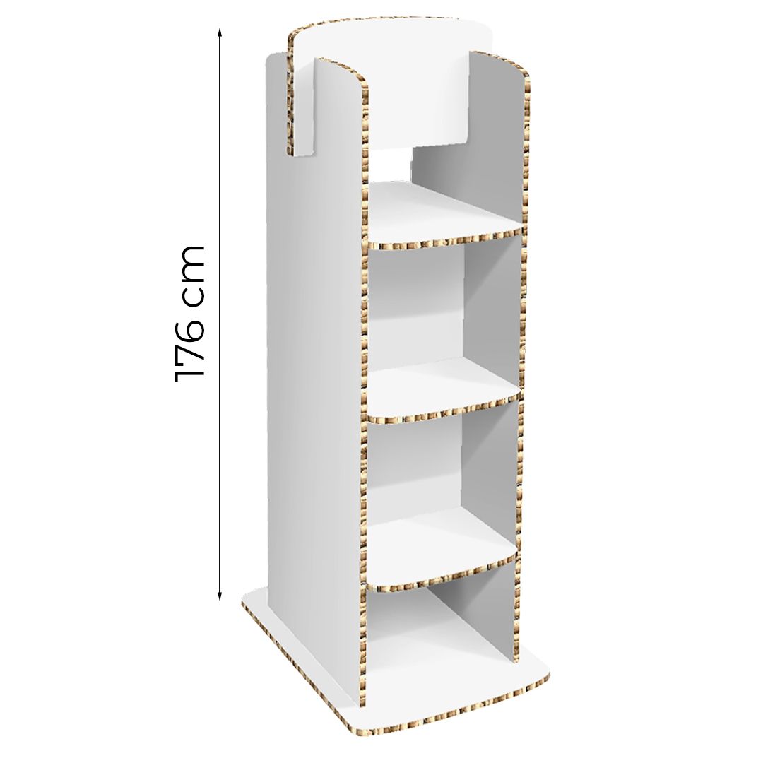 Espositore da terra bifacciale con 3 ripiani Majestic
