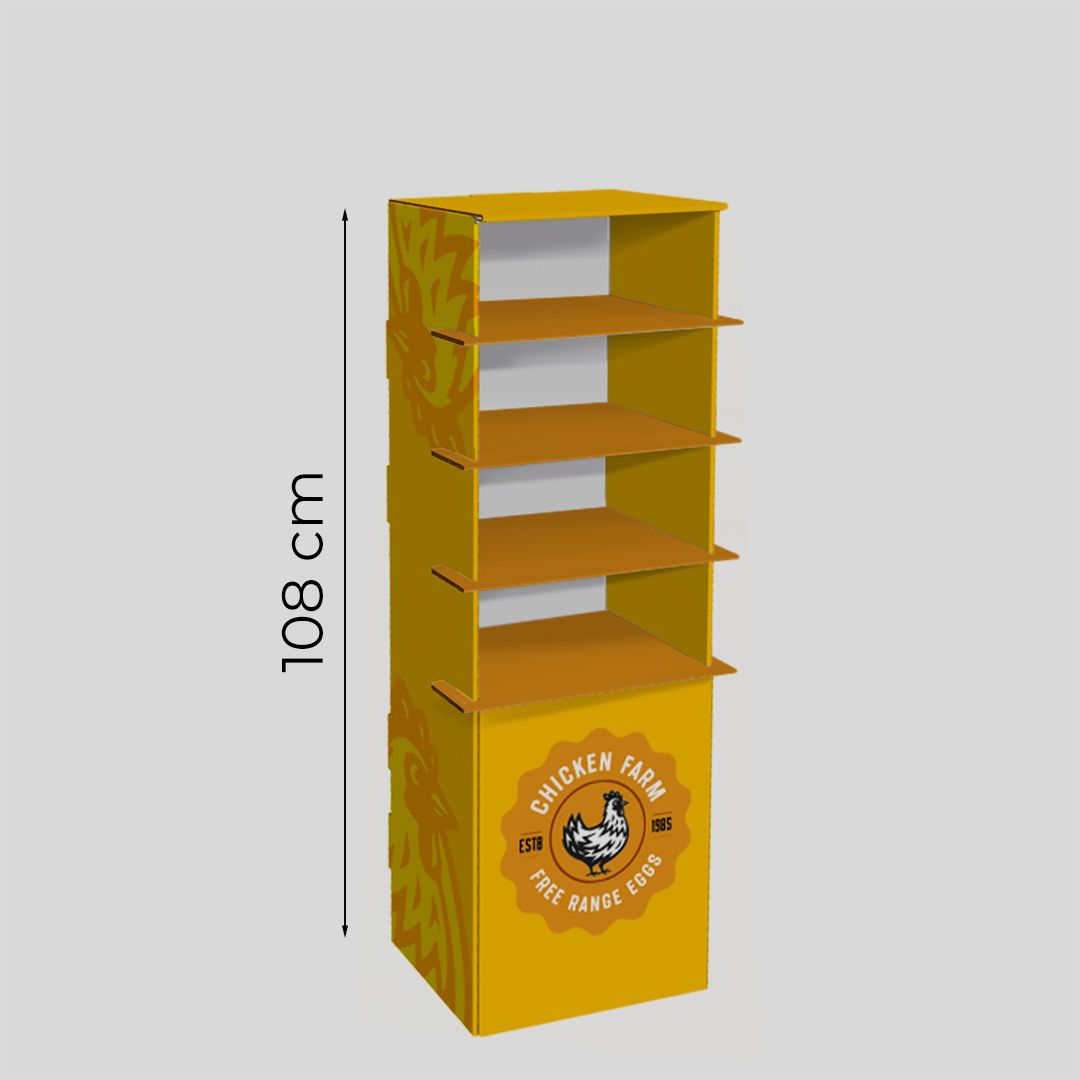 Espositore da terra con 4 ripiani Soldier S