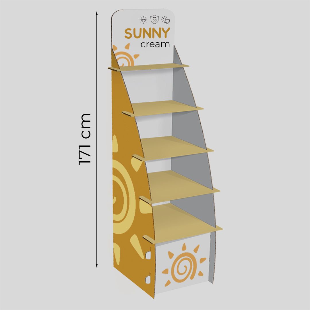 Espositore da terra con 5 ripiani Bishop L