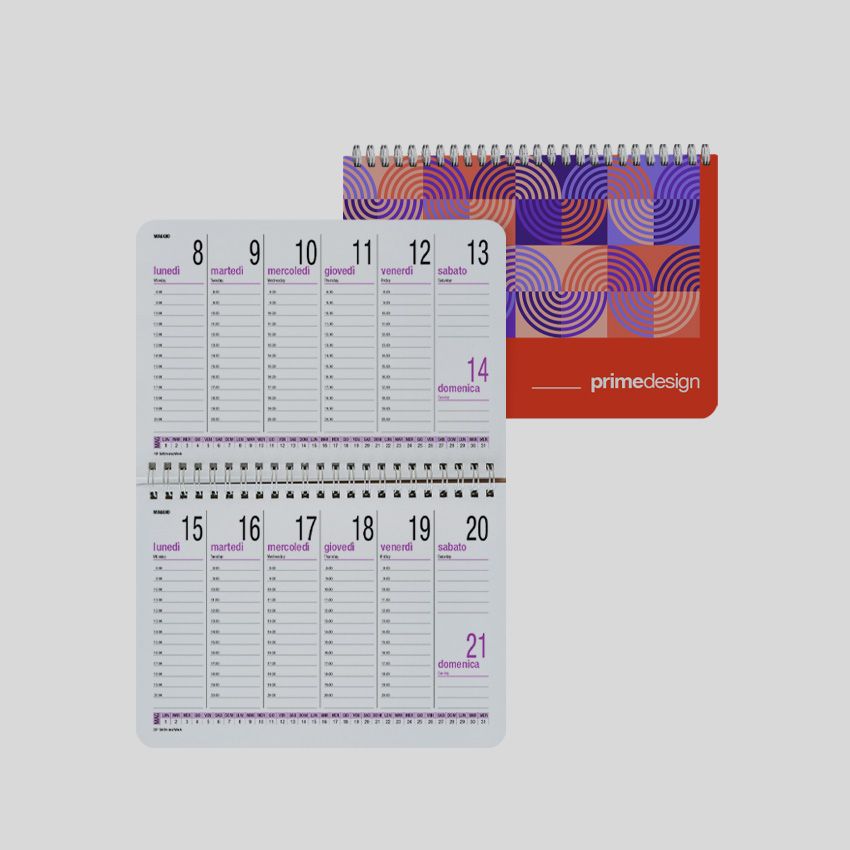 Agenda settimanale con spirale A5