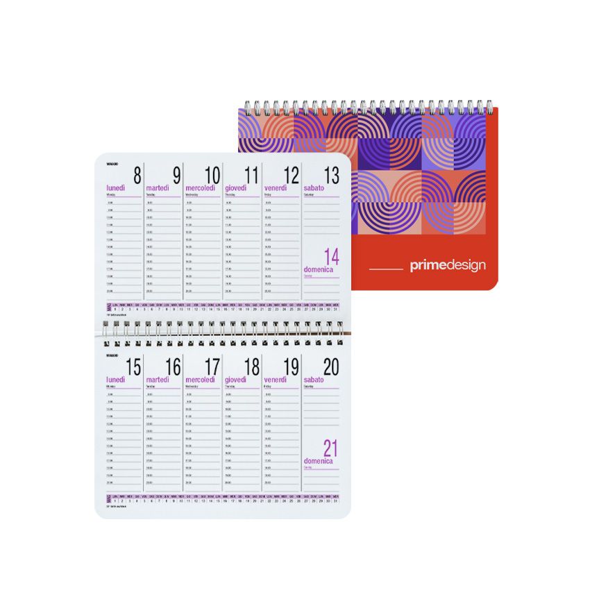Agenda settimanale con spirale A5