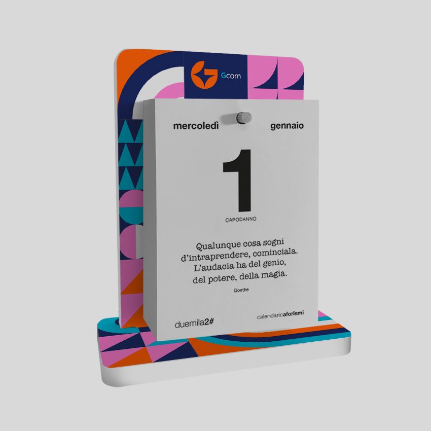 Calendario da tavolo con aforismi con base in forex