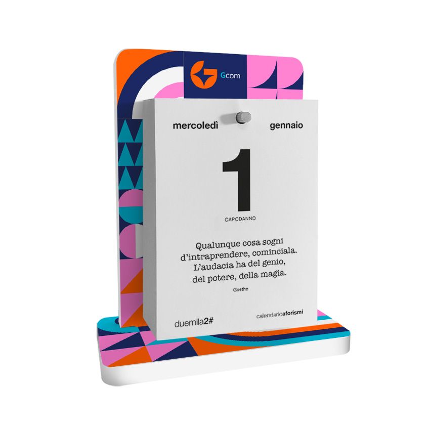 Calendario da tavolo con aforismi con base in forex