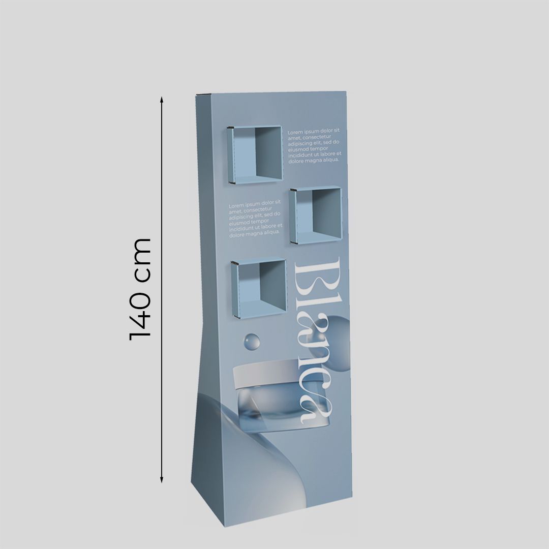 Espositore da terra con 3 nicchie Frame S