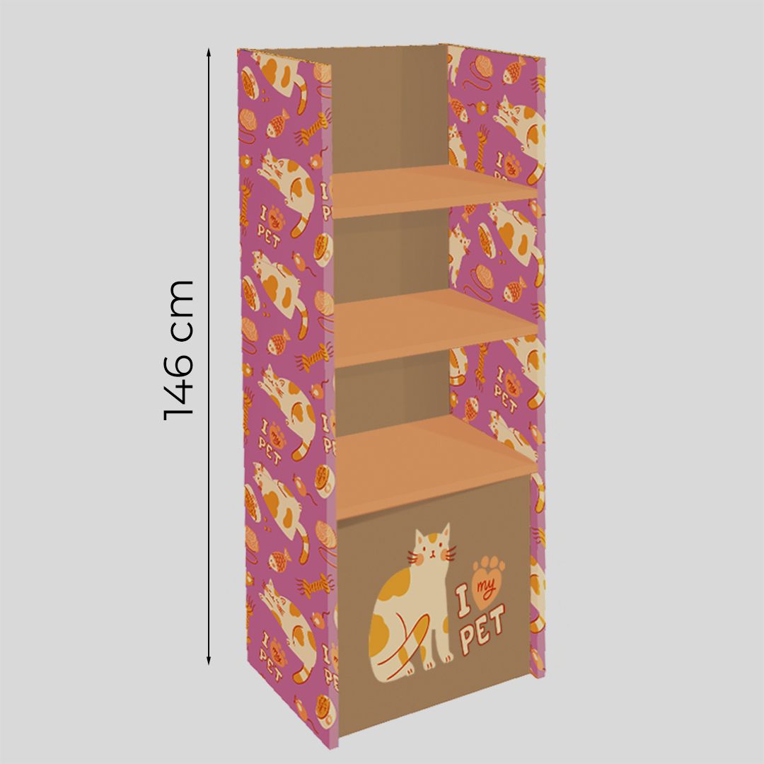 Espositore da terra avana con 3 ripiani Toast M