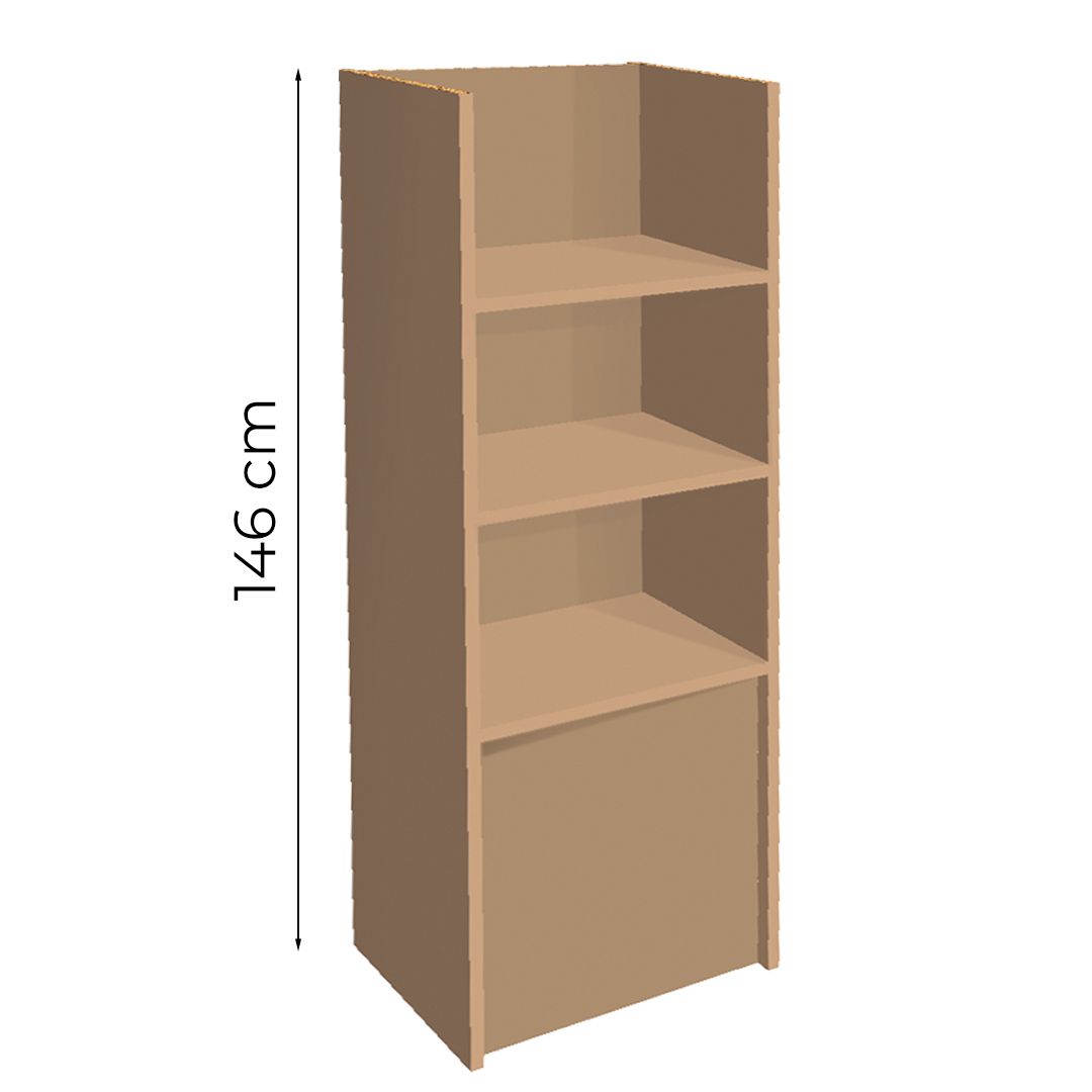 Espositore da terra avana con 3 ripiani Toast M