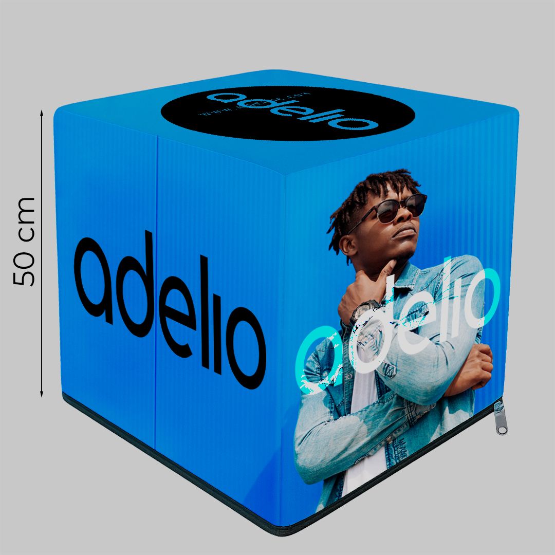 Cubo seduta in tessuto 50 cm Qubo M
