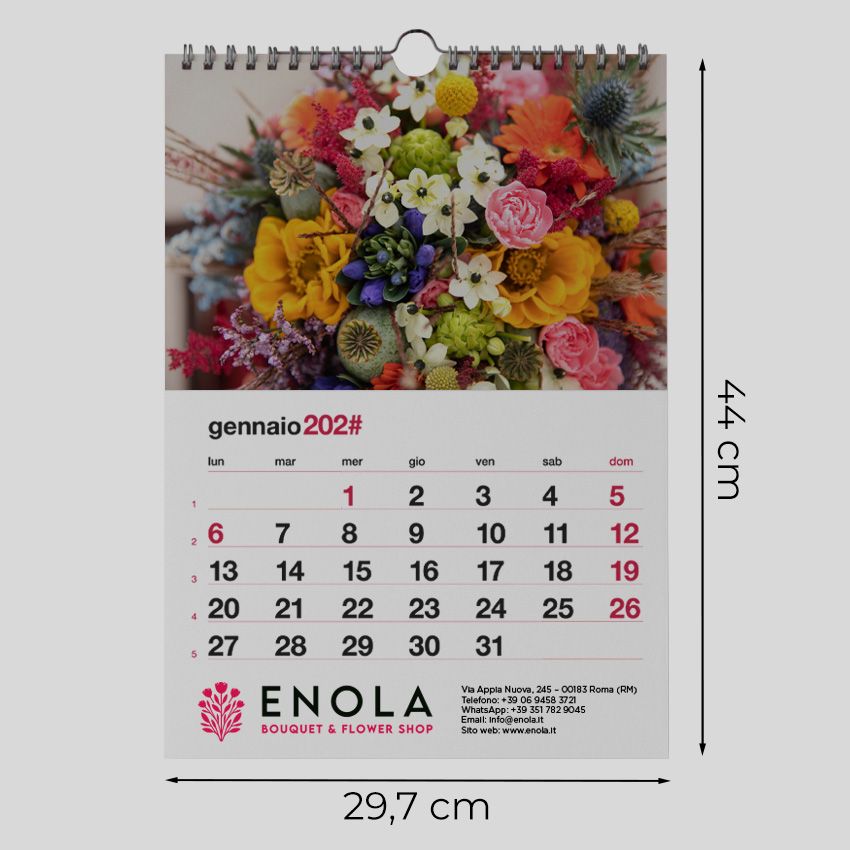 Calendario da parete 29,7x44 - 7 fogli (14 facciate)