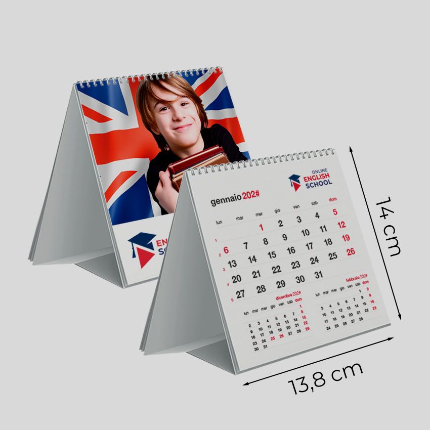 Calendario da tavolo 13,8x14 - 13 fogli (26 facciate)