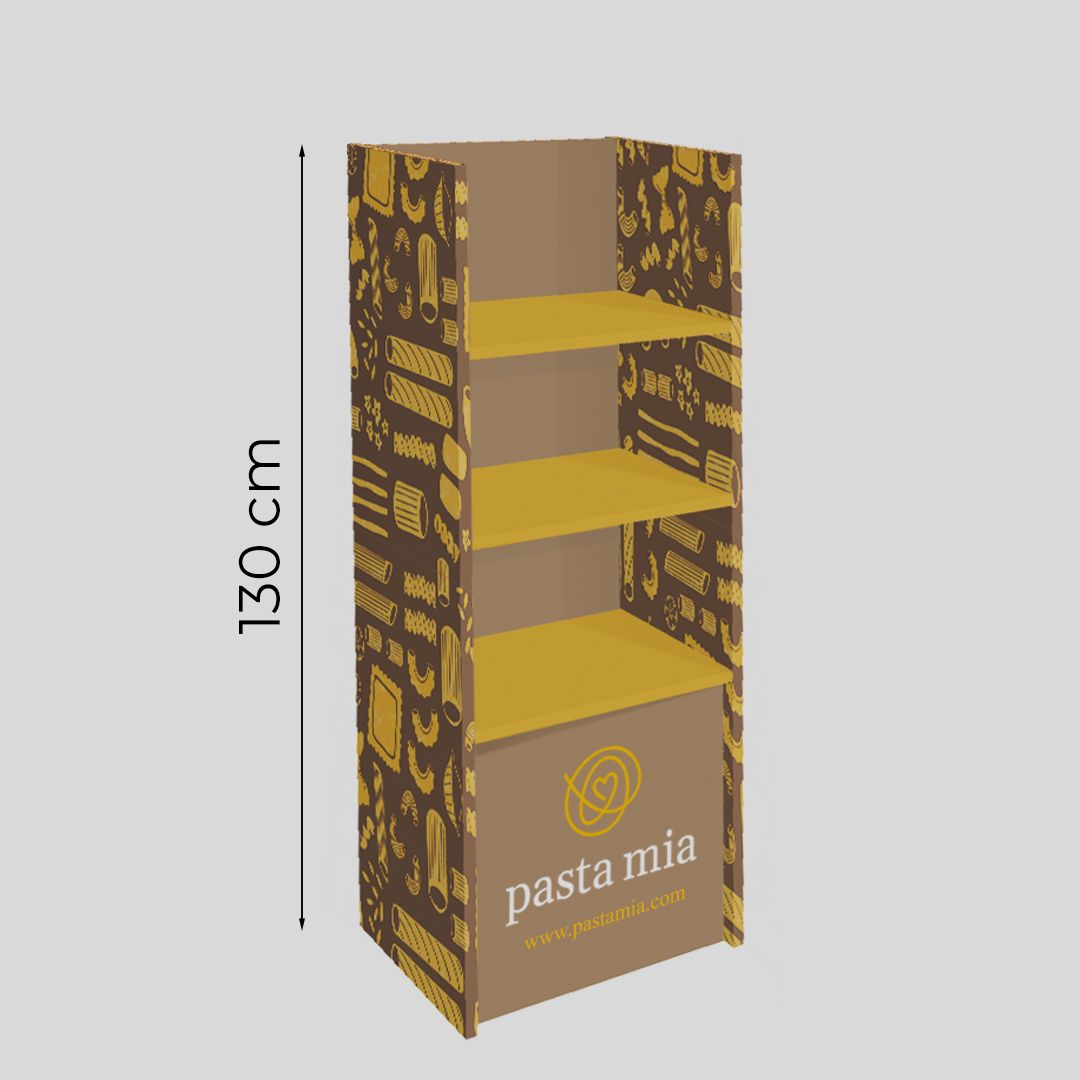 Espositore da terra avana con 3 ripiani Toast S