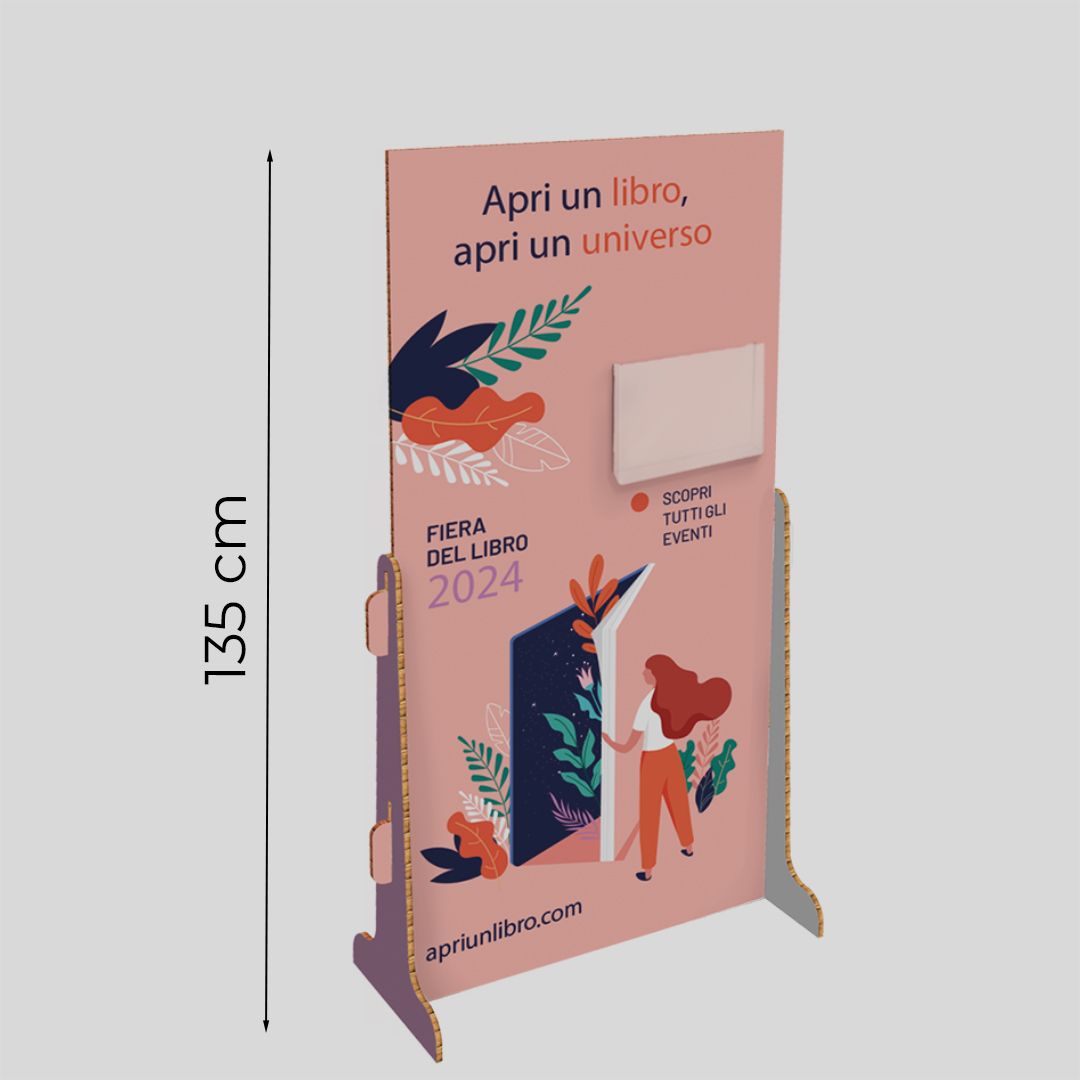 Pannello in cartone alveolare con supporto Stout S