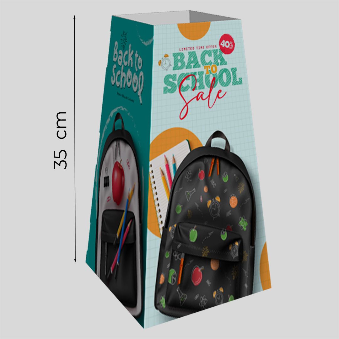Totem da banco in cartone Cone