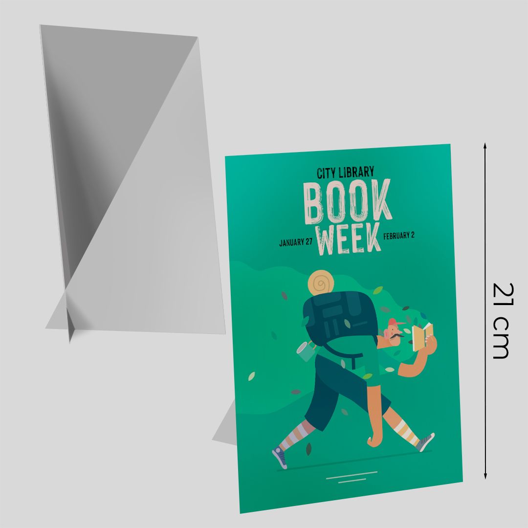 Cartello vetrina in cartone Plane A5 15x21 cm