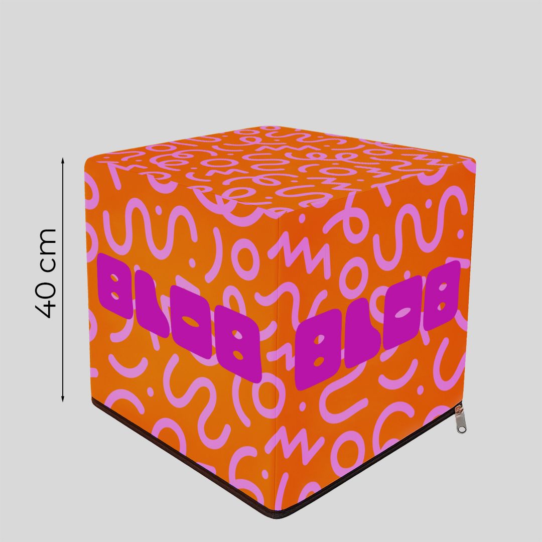 Cubo seduta in tessuto 40 cm Qubo S