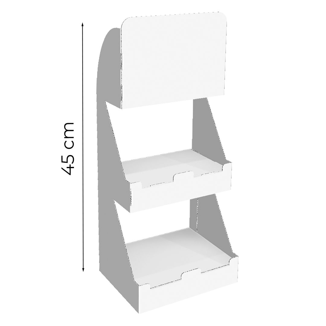 Espositore da banco in cartone a ripiani Upright