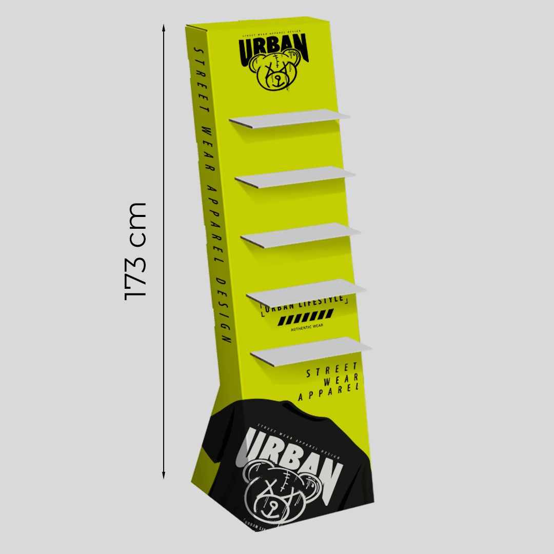 Espositore da terra con 5 mensole Penguin M