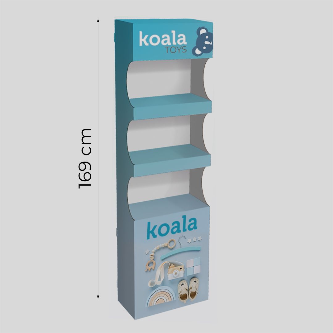 Espositore da terra con 3 ripiani Dolly