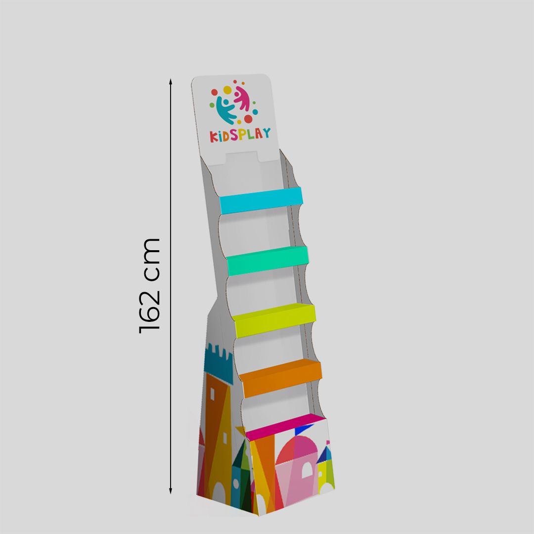 Espositore da terra con 5 ripiani Stairway S