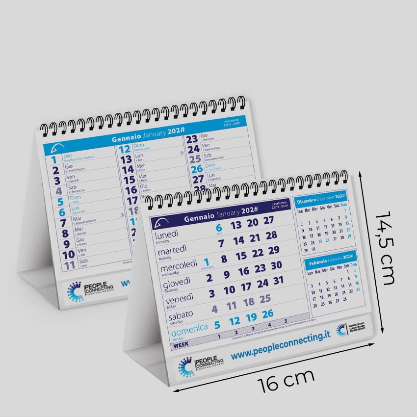 Calendario da tavolo 16x14,5 - 13 fogli (26 facciate)