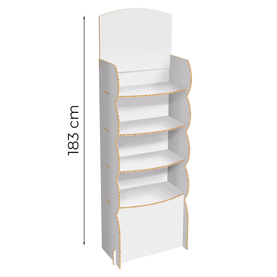 Espositore da terra con 4 ripiani Bubble