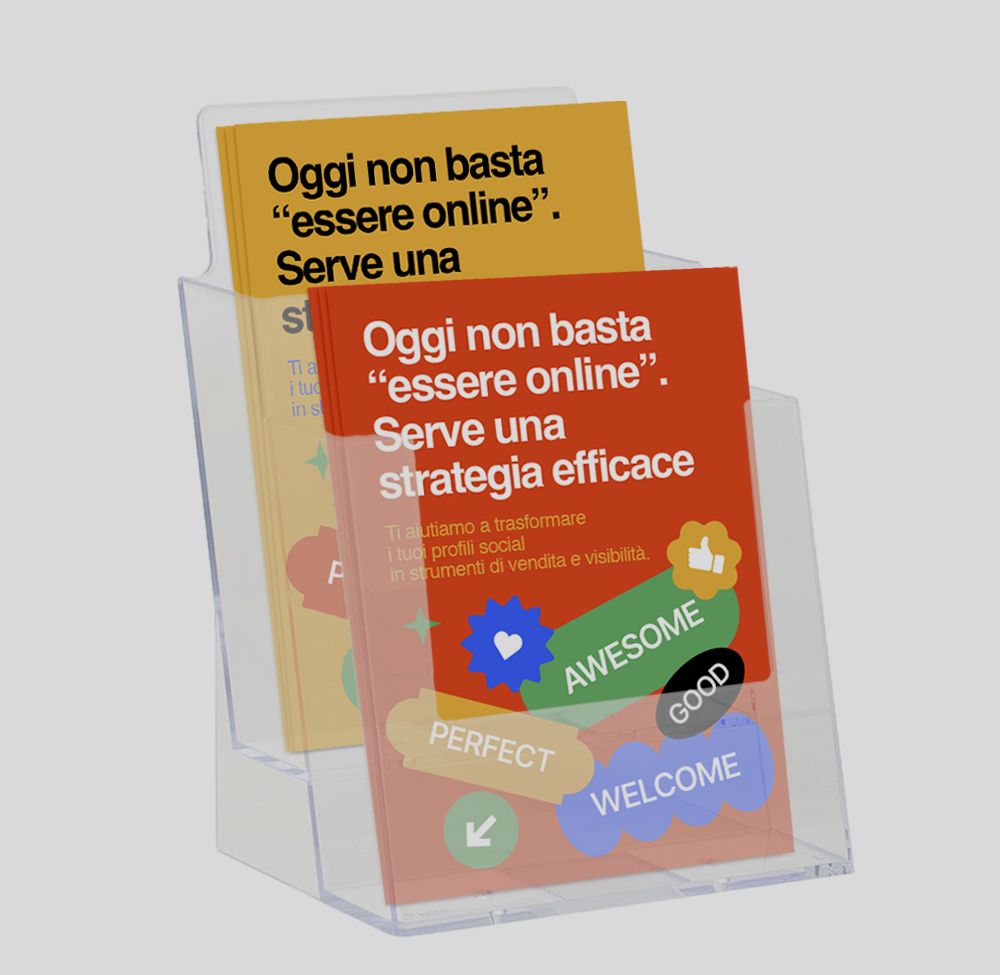 Display da banco porta volantini Vitrex 2 tasche