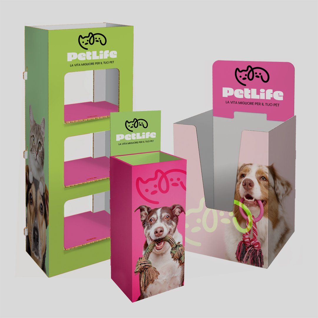 Espositori per prodotti per animali e pet food