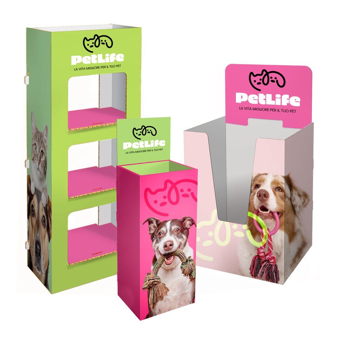 Espositori per prodotti per animali e pet food