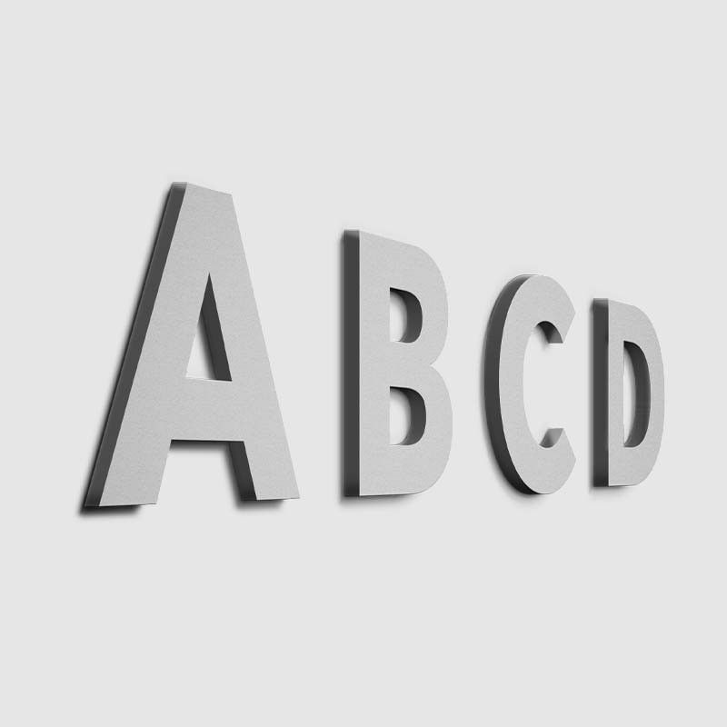 Prespaced 3D lettering