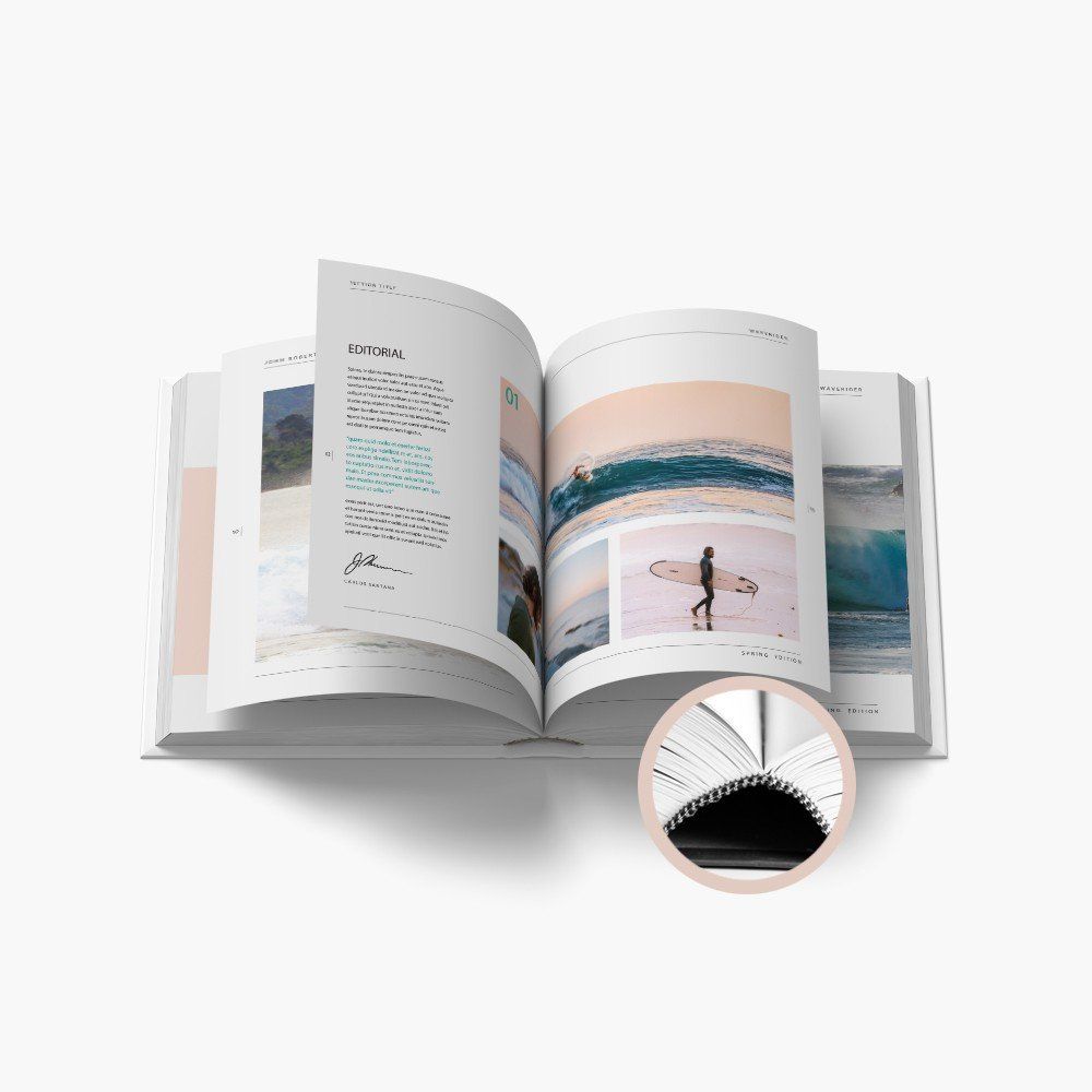 Buch mit Hardcover und Fadenheftung