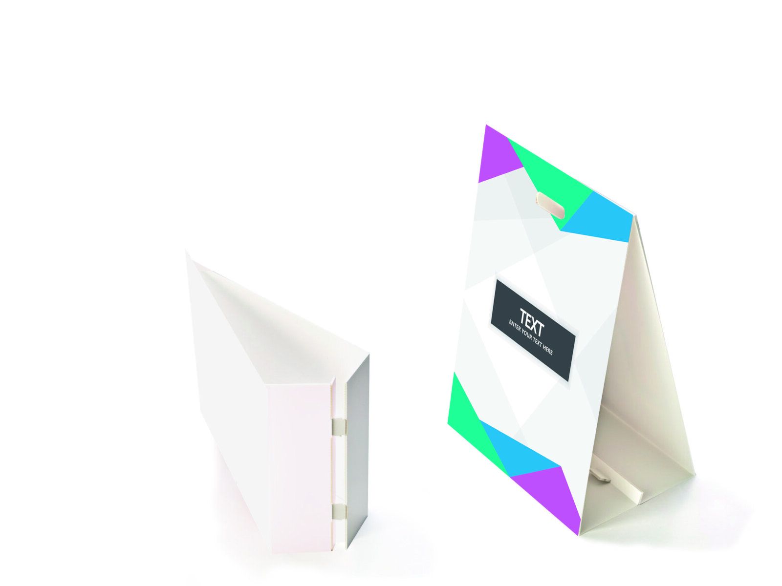 Cartelli vetrina bifacciali in polionda