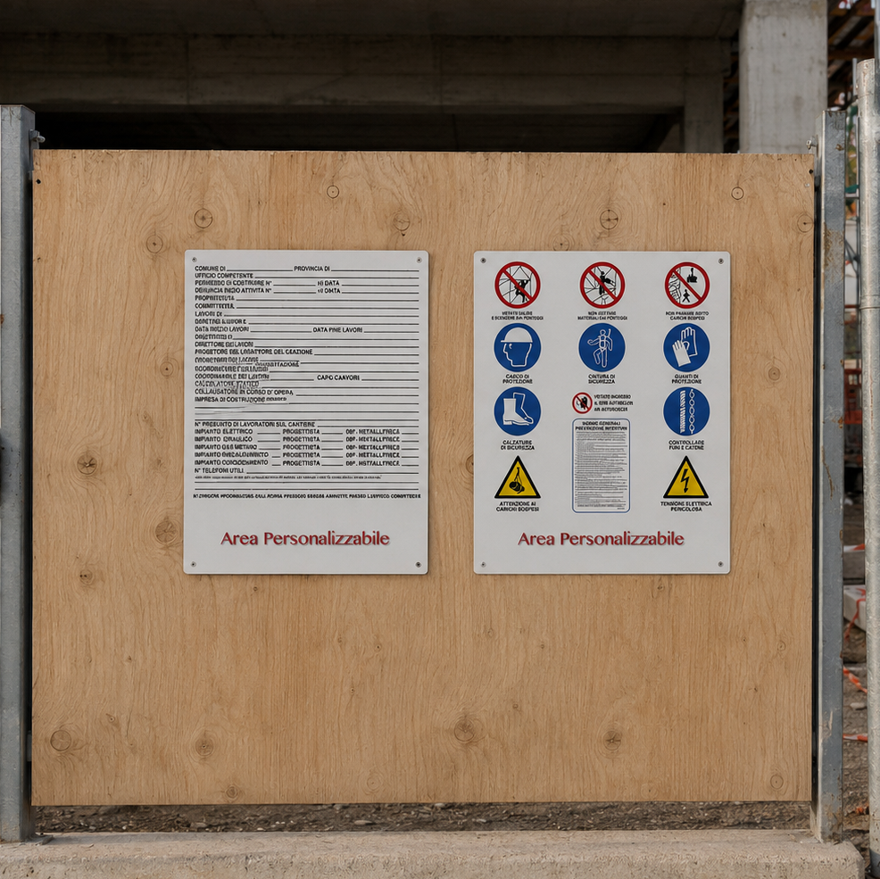 Cartelli cantieri personalizzabili