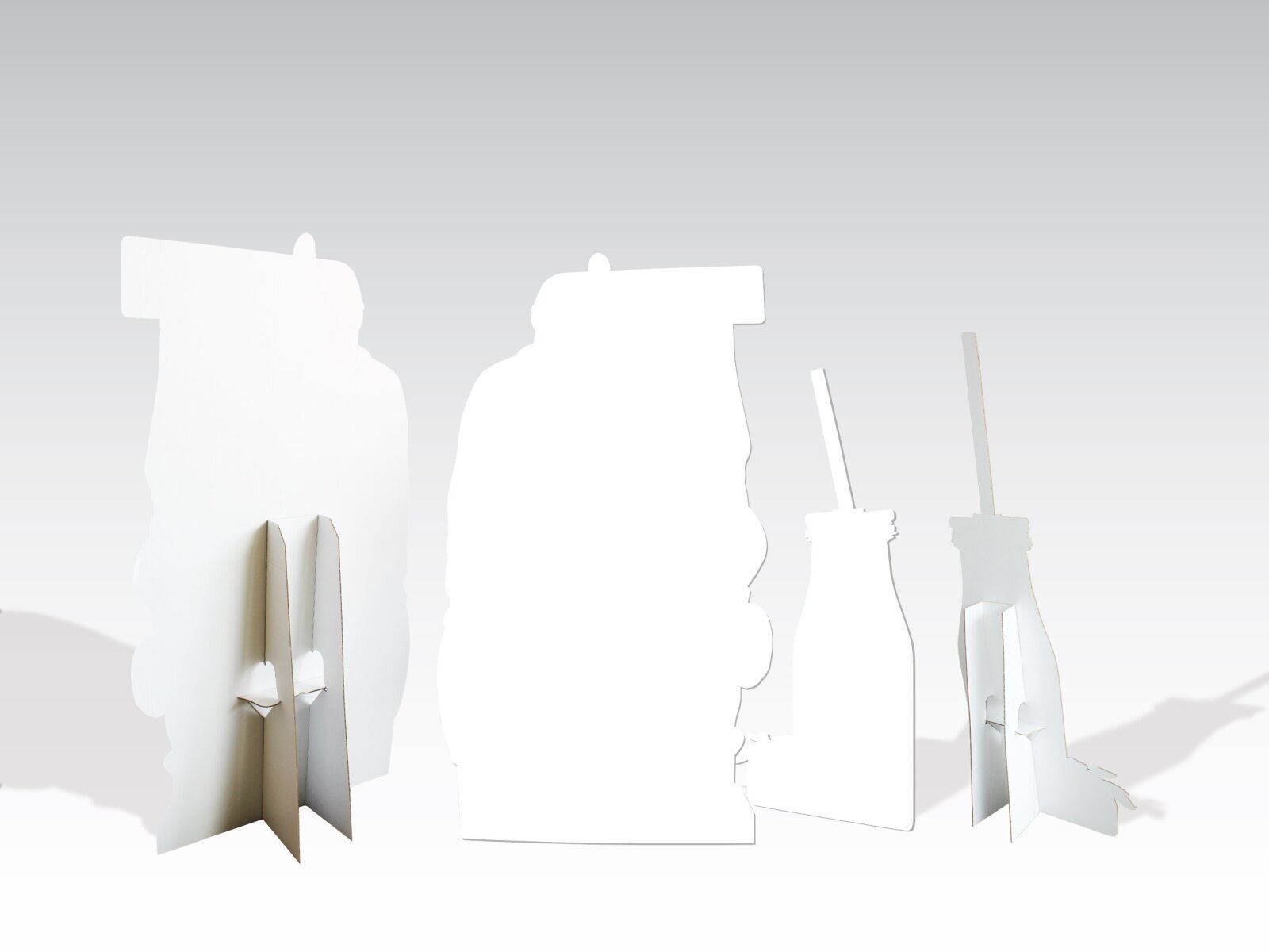 Cartelli vetrina sagomati in cartone