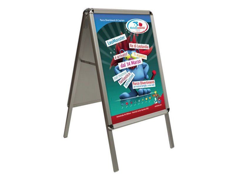 Cavalletto bifacciale in alluminio